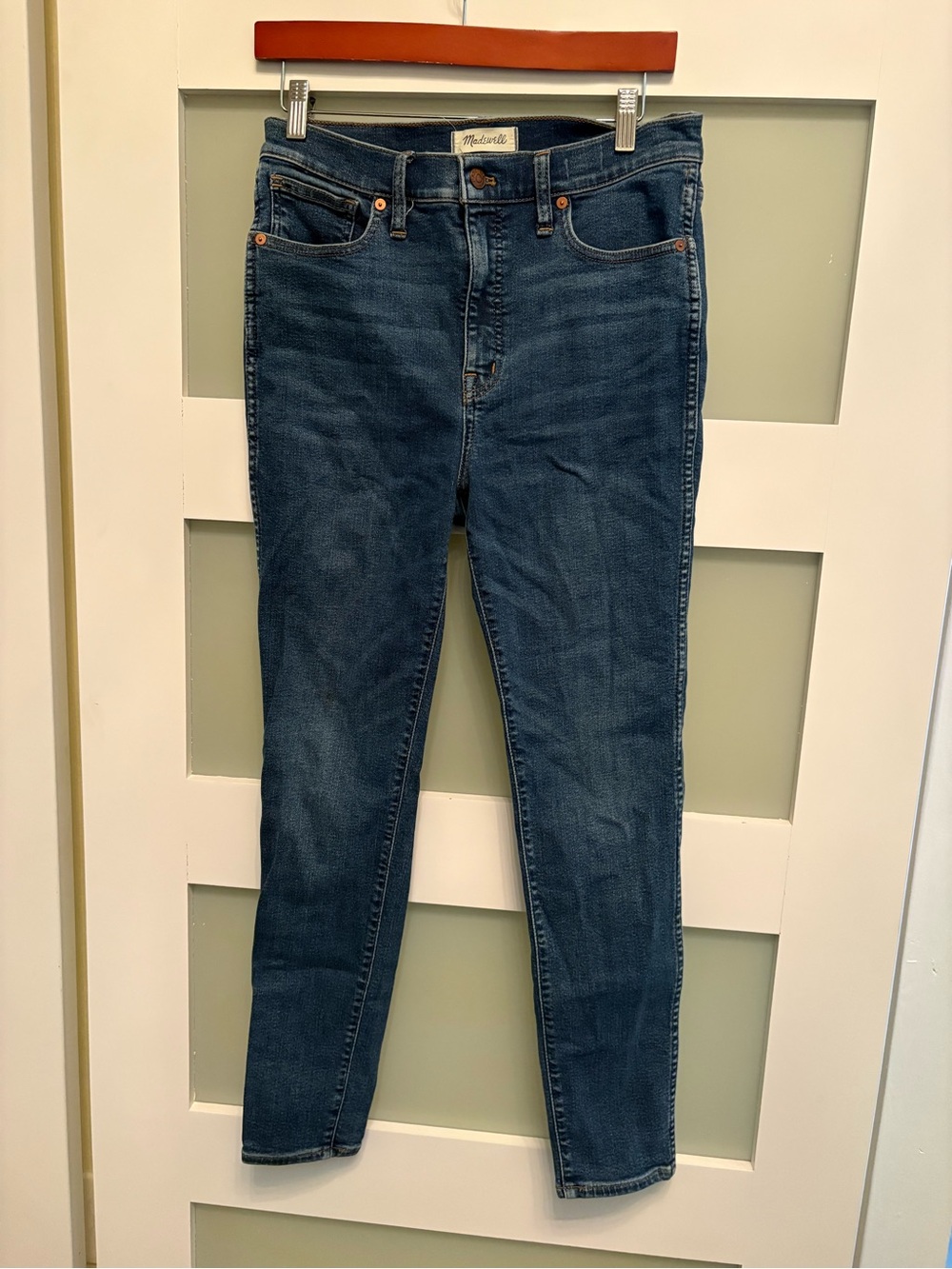 Madewell High-Rise Skinny Jeans - Dark Blue Denim Size 29